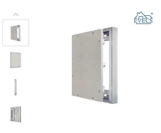 Люк под плитку  D Ceramo Optimum 300х400 скрыт.монтаж петля алюминий EVECS