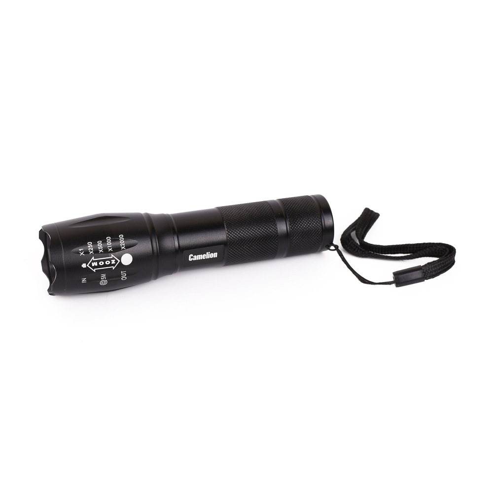 Фонарь LED51530 черный 5 режимов XML-T6 ZOOM Camelion