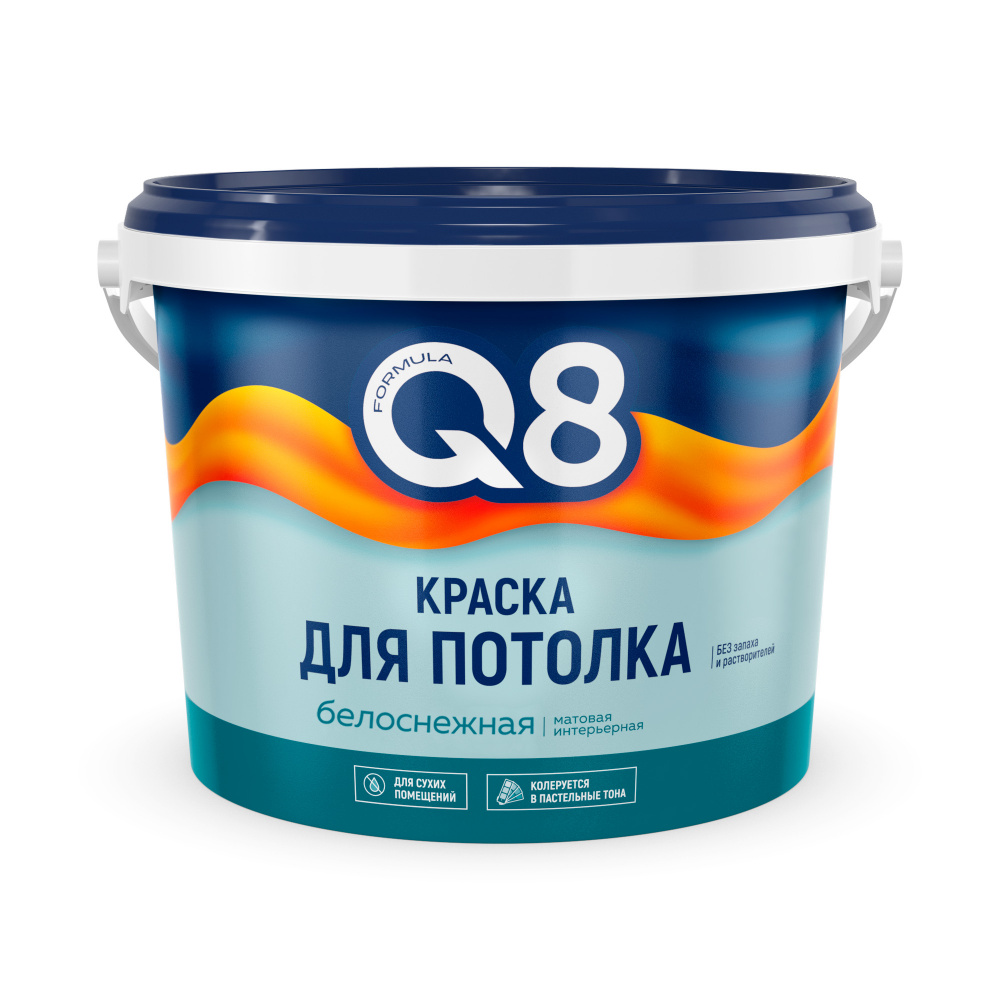Краска ВД  для потолка 4,5  кг белая матовая  FORMULA Q8