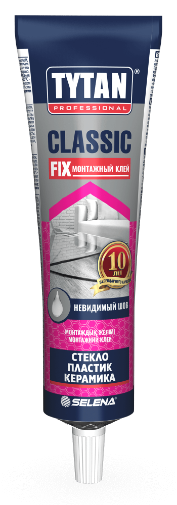 Клей монтажный Classic Fix прозрачный 100 мл TYTAN/12
