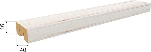 Интерьерная рейка Бриона Дуб Санремо Белый 16*40*2700/8