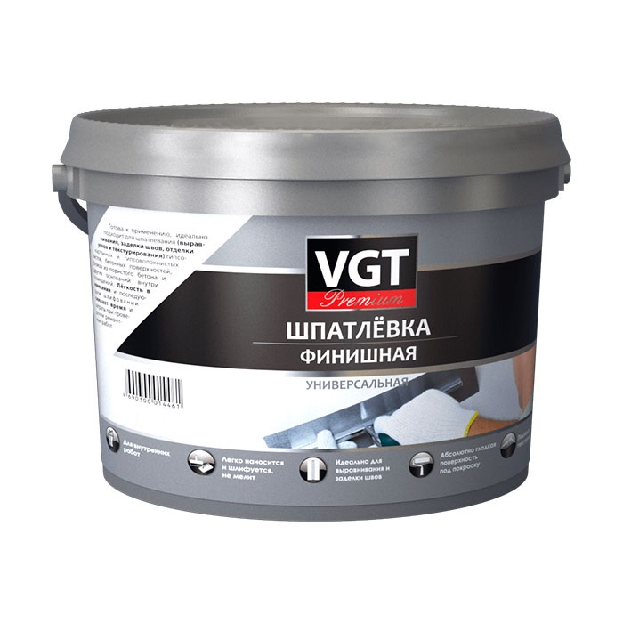 Шпатлевка ФИНИШНАЯ VGT Premium 16 кг ВГТ/1