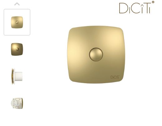 Вентилятор D125 RIO c обр.клапан Champagne DICITI