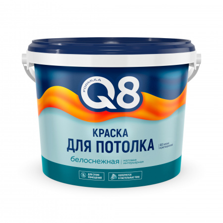 Краска ВД  для потолка 4,5  кг белая матовая  FORMULA Q8