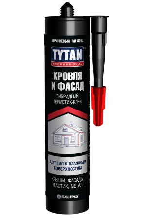 Герметик кровельный гибридный Кровля и Фасад коричневый  280 мл TYTAN/12