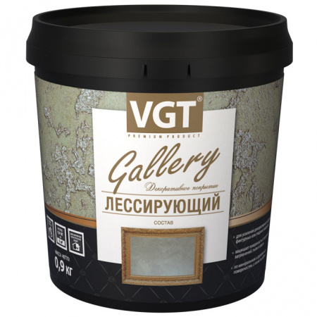 Состав лессирующий Gallery серебристо-белый 0,9 кг ВГТ/6