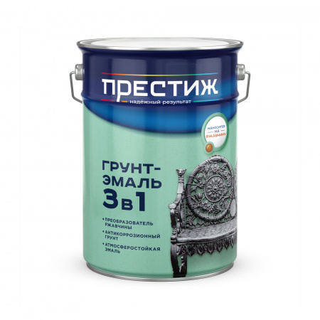 Грунт-эмаль по ржавчине белая 20кг 