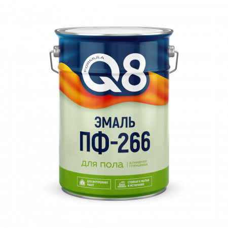 Эмаль ПФ-266 желто-коричневая 10кг FORMULA Q8