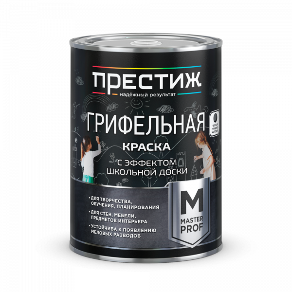 Краска ГРИФЕЛЬНАЯ черная 0,9 кг (эффект школьной доски) Престиж/6