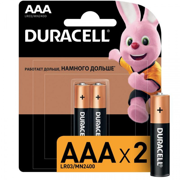 Эл.пит. Duracell LR03-2 блистер Basic/20/60/