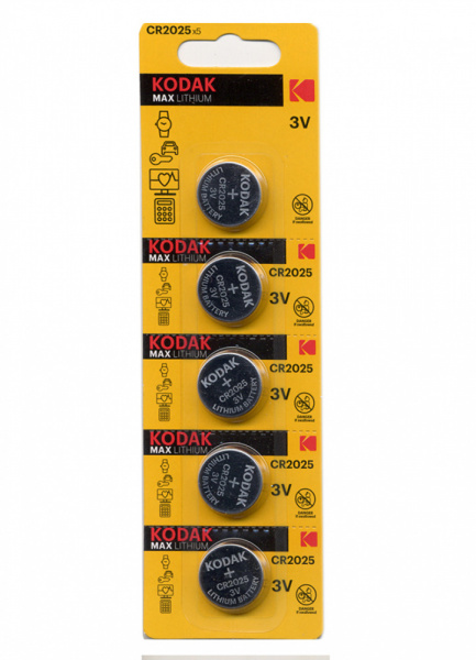 Эл.пит. CR 2025-5 блистер Kodak MAX/60