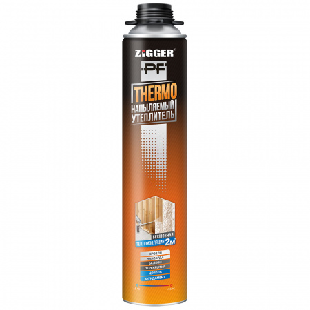 Утеплитель напыляемый THERMO 870 мл 940 г ZIGGER/12