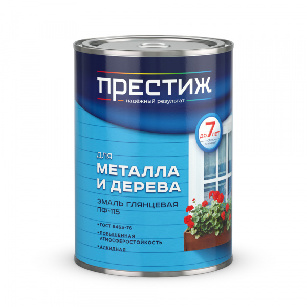 Эмаль ПФ-115 белая 0,9 кг Престиж/14