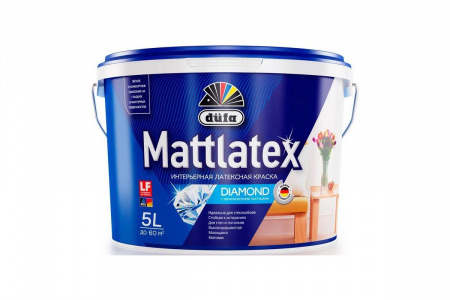 Краска ВД латексная матовая 5 л Mattlatex D-100