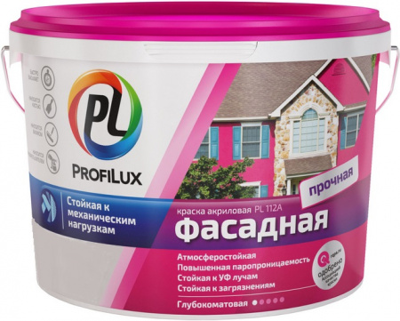 Краска ВД фасадная влагостойкая 7 кг PL-112A Profilux