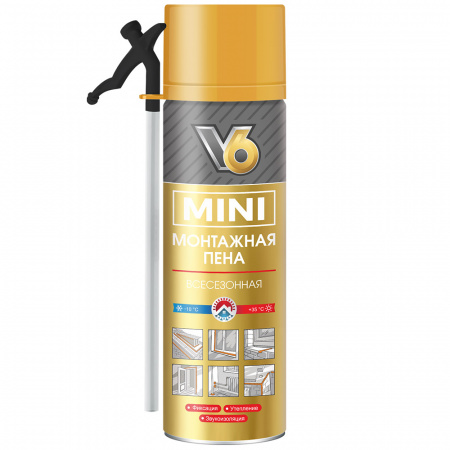 Монтажная пена MINI бытовая всесезонная 360 г V6/12