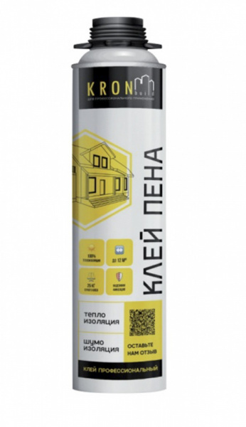 Клей-пена KRONbuild 850 мл, 800 гр/12