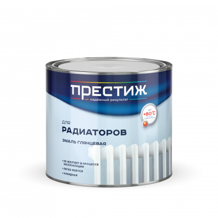 Эмаль для радиаторов 1,9 кг АЛКИДНАЯ белая Престиж/6