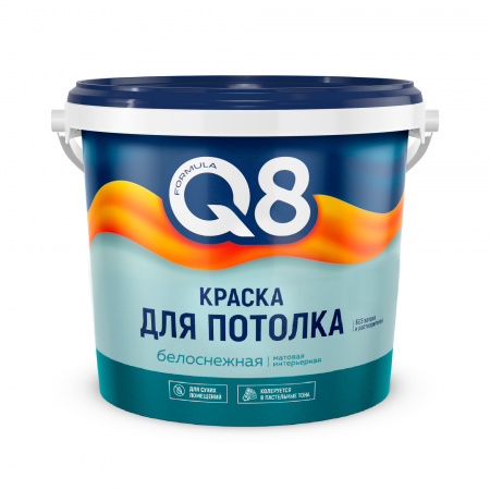 Краска ВД  для потолка 6,5  кг белая матовая  FORMULA Q8