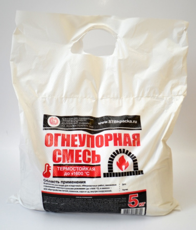 Мертель огнеупорная смесь  5кг ВТВ /6шт/210шт