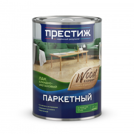 Лак паркетный глянцевый 0,9 кг алкидно-уретановый Престиж/12