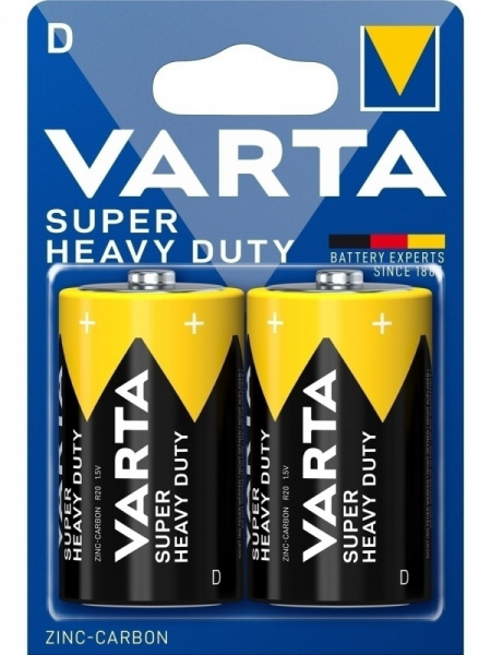 Эл.пит. VARTA SuperLife R20-2 блистер/24